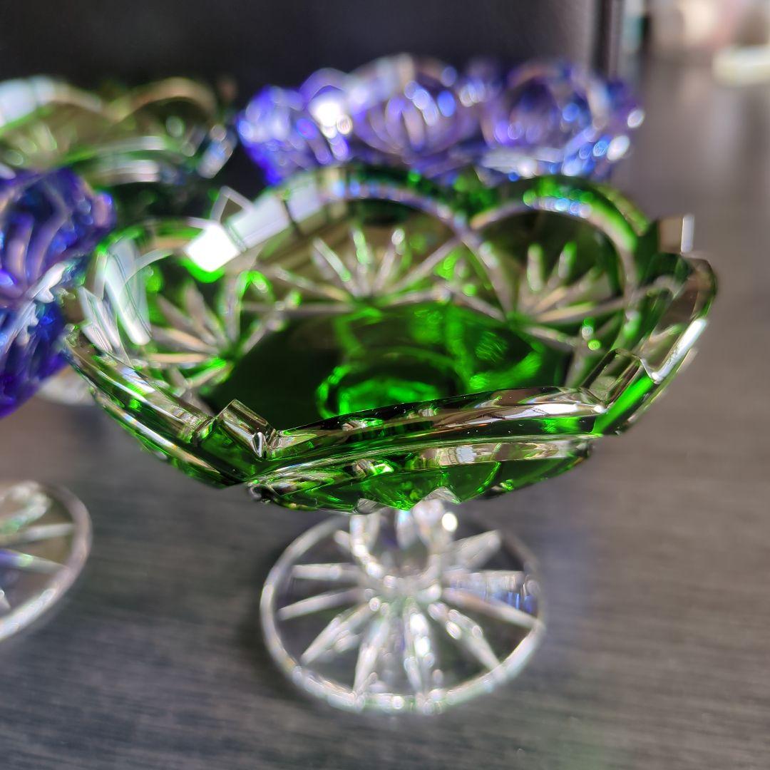 BOHEMIA ボヘミア　クリスタル コンポート デザート椀 フルーツボウル　皿