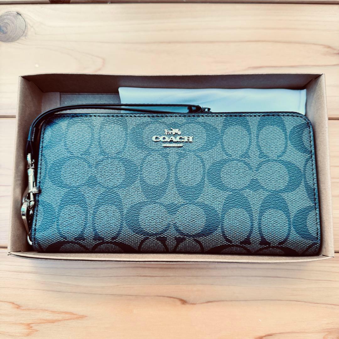 COACH 長財布 C4452 ブラック系 新品未使用 レディース メンズ