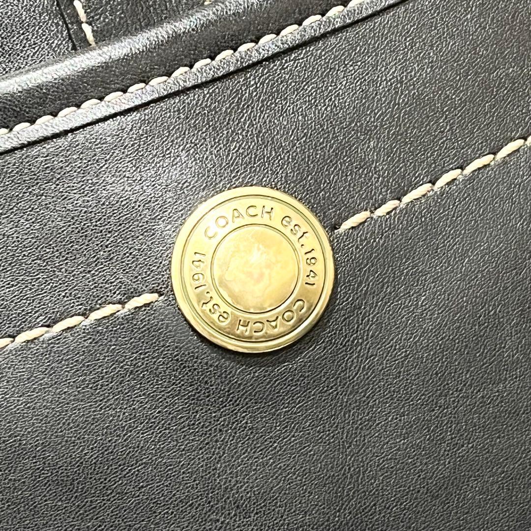 極美品　コーチ　11285 ハンドバッグ　エルゴ　レザー　ブラック　黒