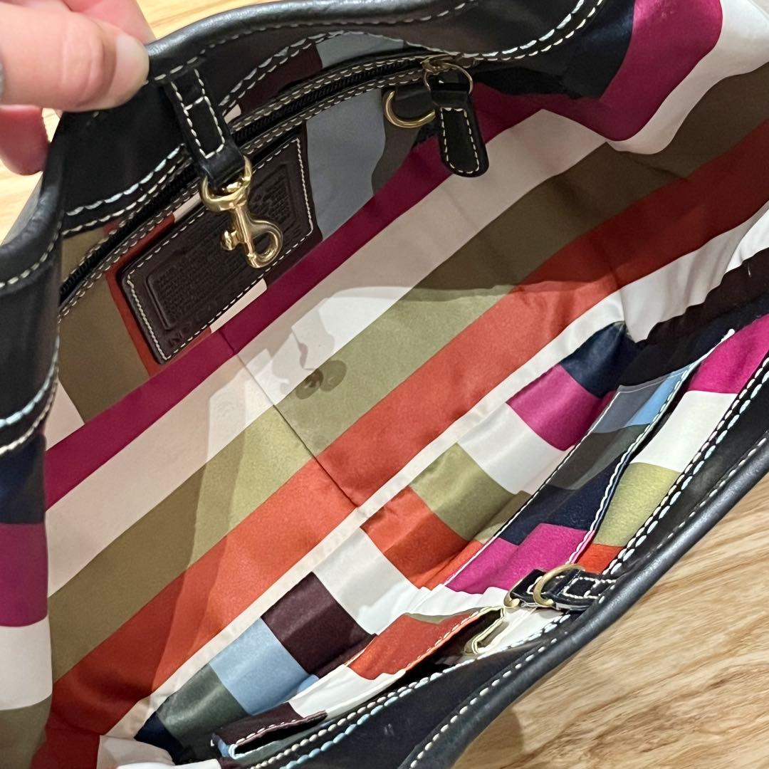 極美品　コーチ　11285 ハンドバッグ　エルゴ　レザー　ブラック　黒