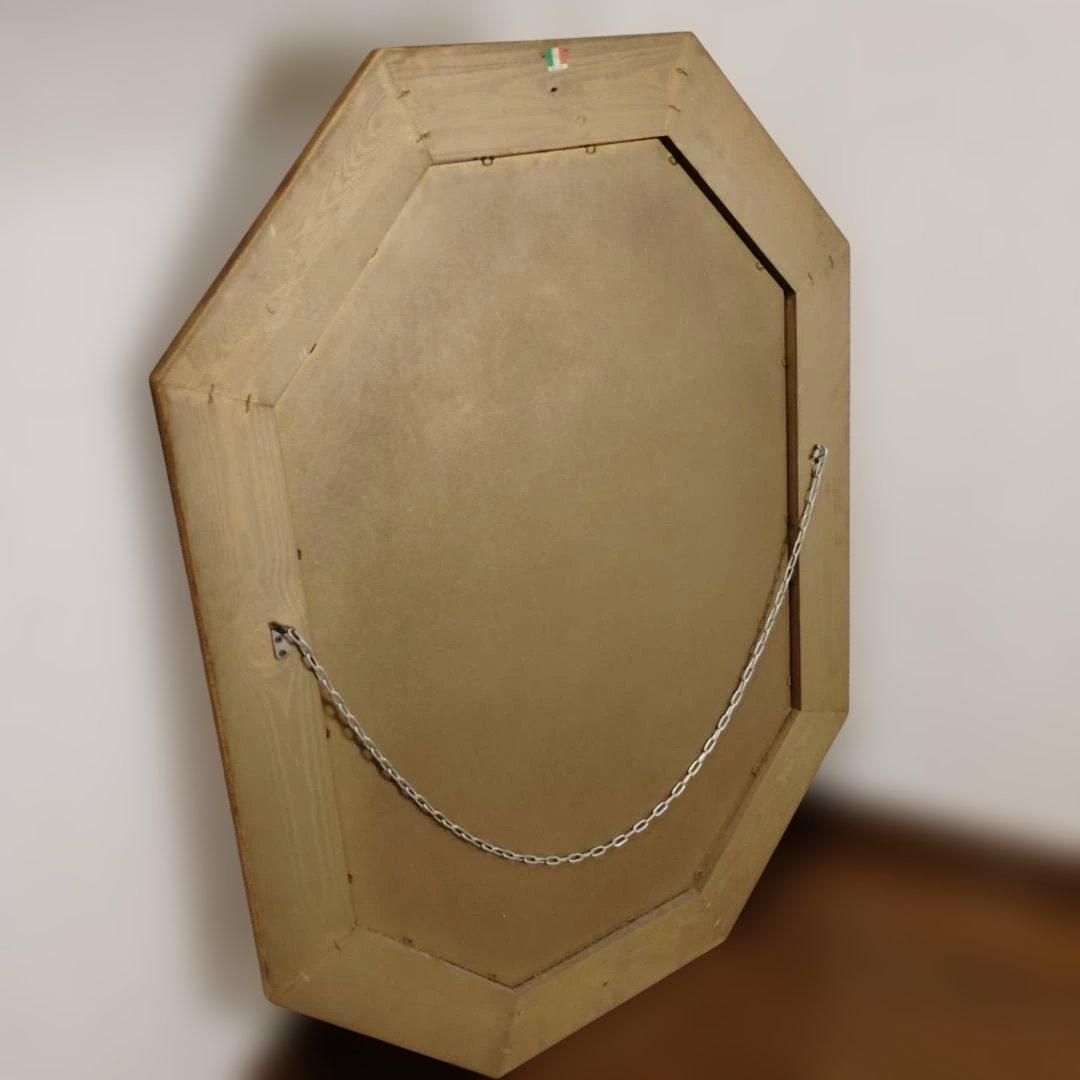 ロココ調 エレガント アンテーク ウォールミラー イタリア製 八角 ヴィンテージ