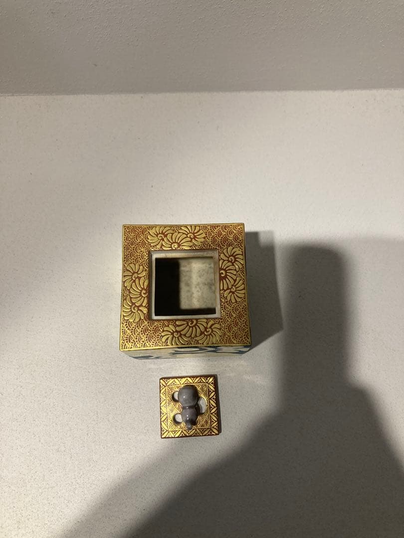 九谷焼　林伊平作　香炉(共箱付き)