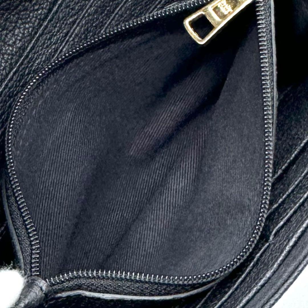 極美品✨See By Chloé Hana 長財布 フラップ しぼ革 ブラック