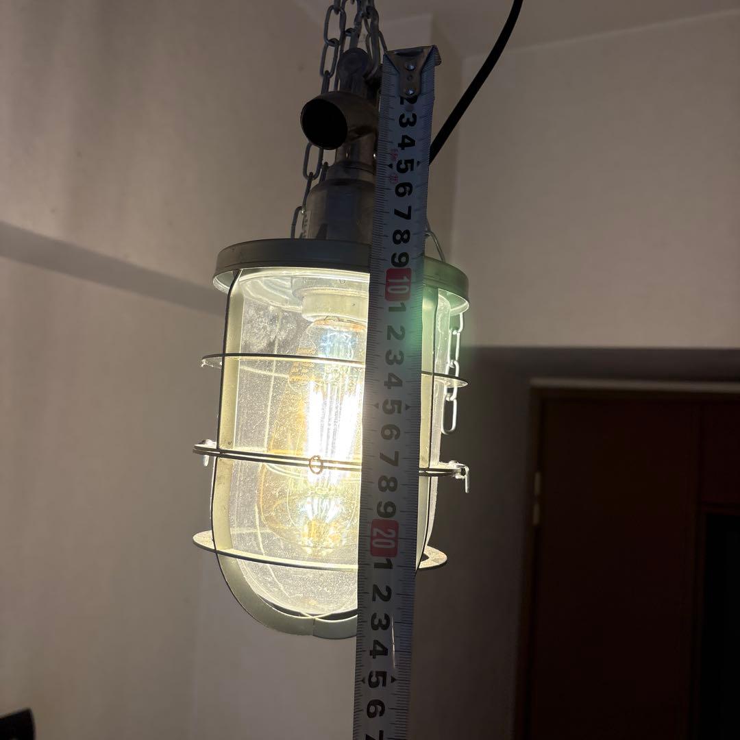 工業風ペンダントライト クリア・シルバー