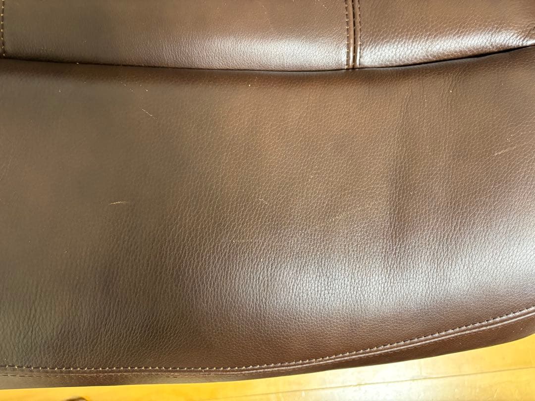 ブラウン 3人掛けリクライニングソファ