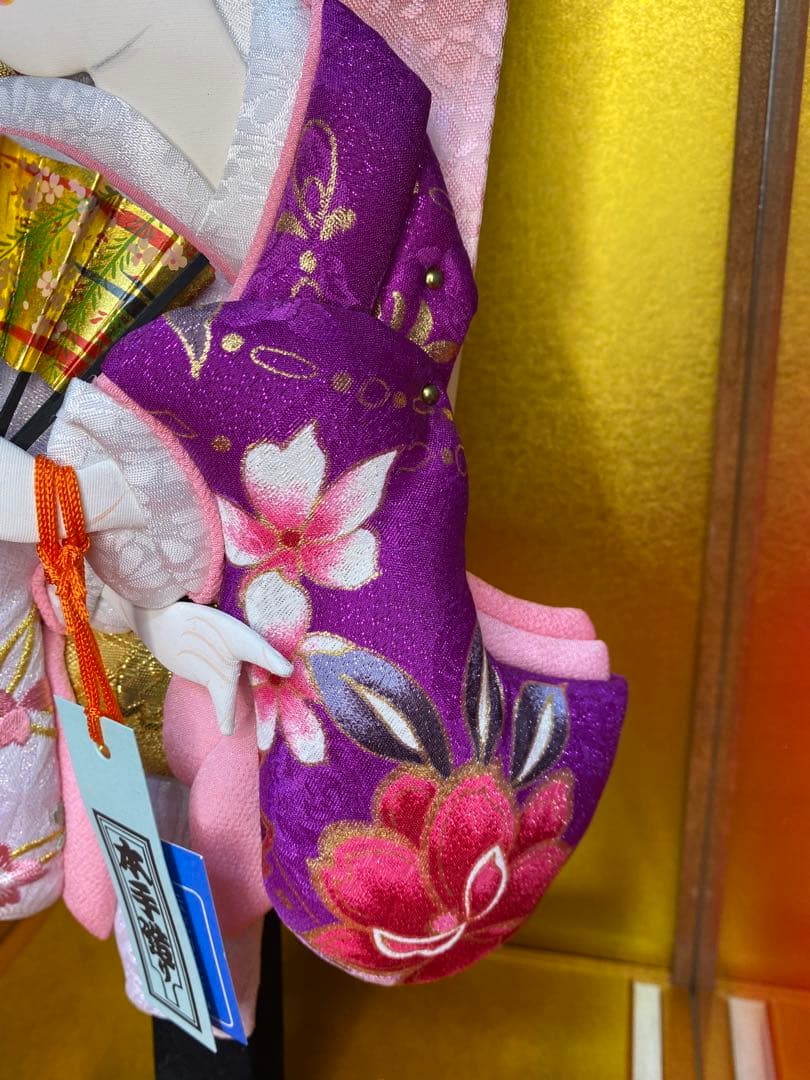 本つげかんざし　羽子板ガラスケース１０号・間口約２７×奥行約２１×高さ約４６㎝