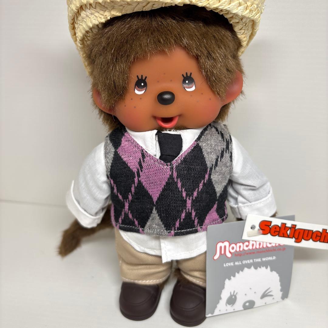 新品 EU限定 2011年発売 アーガイルベスト&ハット モンチッチ 388