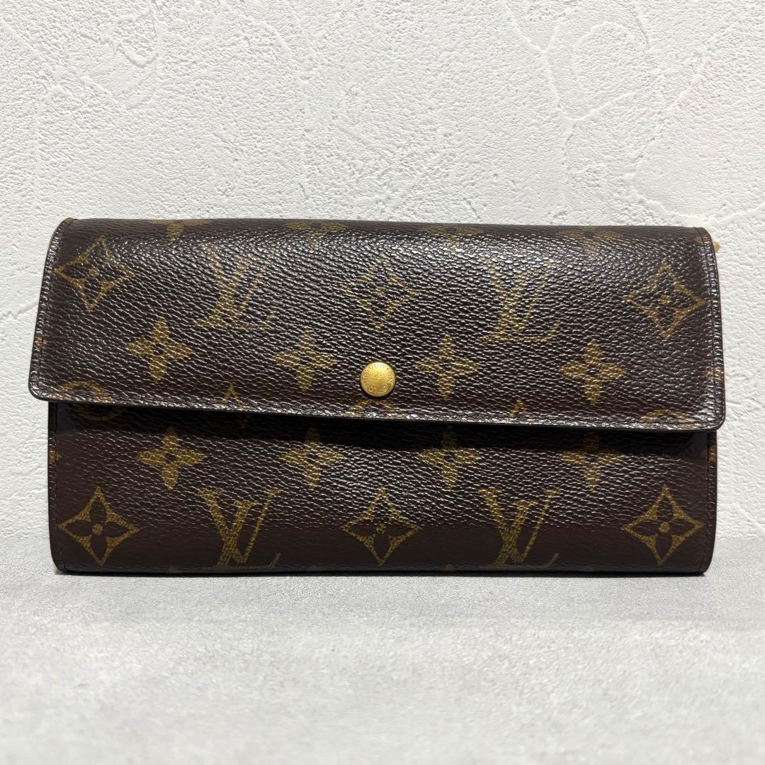 外側美品✨ルイヴィトン 長財布 モノグラム ポシェット ポルトモネ クレディ