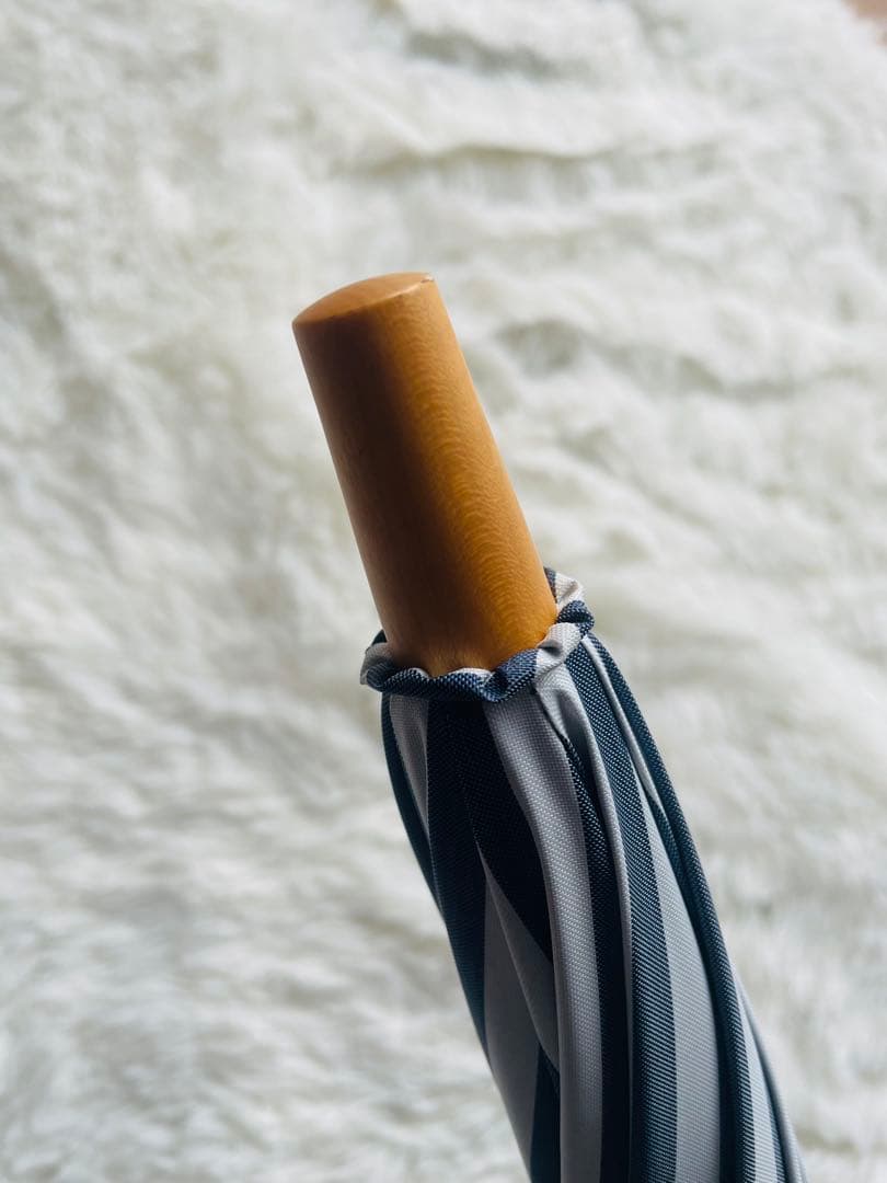 サンバリア　100 日傘　ネイビー　ストライプ　雨天兼用　丈夫