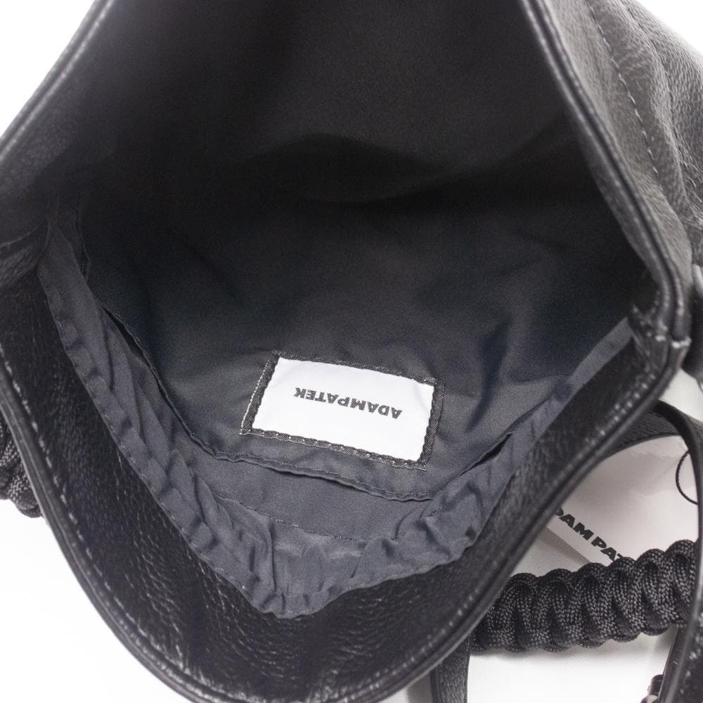 新品 ADAM PATEK アダムパテック シュリンクレザー 2WAY巾着バッグ