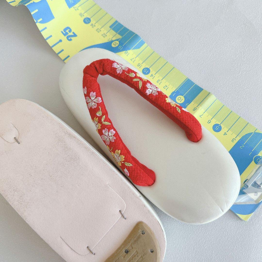 セット七五三7歳女の子長着＆袖なし長襦袢＆袋帯＆草履＆巾着＆小物紺金プリント鼓花