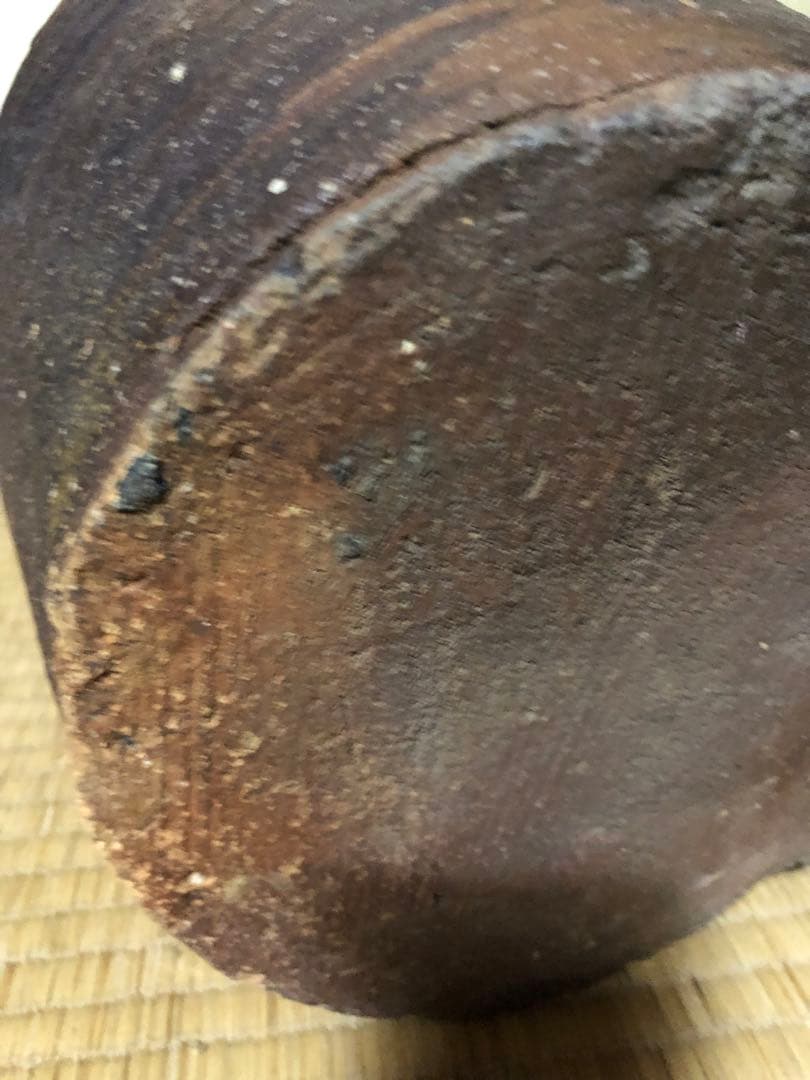 どっしり迫力ある時代物の越前焼きのニ耳種壺検古民具古道具骨董民芸花器