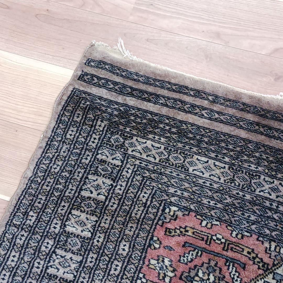 Y3080 パキスタン絨毯 ウール 手織り 193×125㎝ トライバルラグ