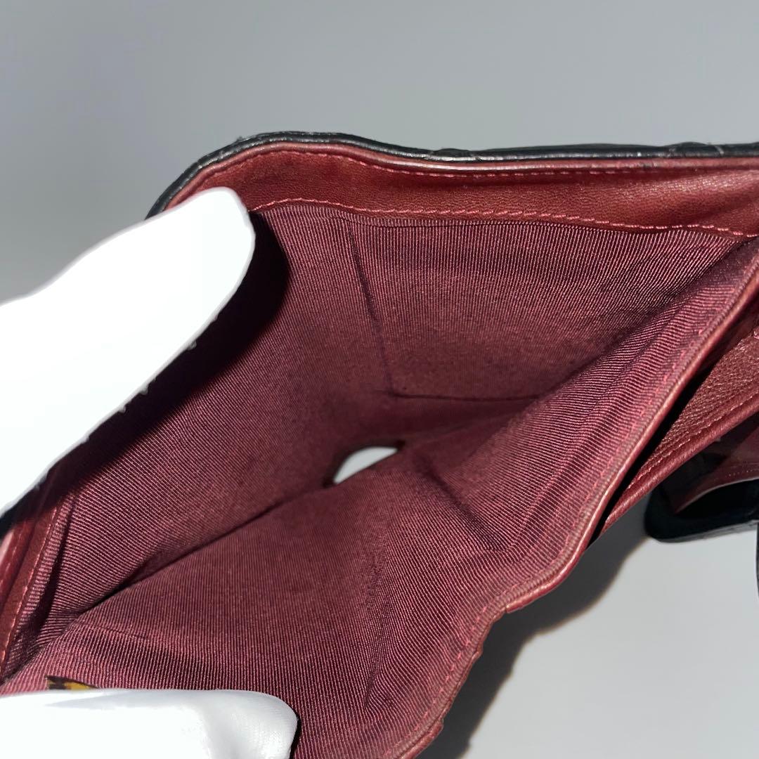 シャネル マトラッセ ココマーク 長財布 ラムスキン ブラック レディース