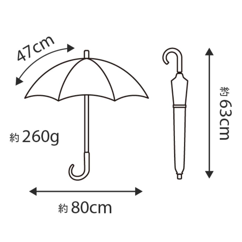 サンバリア100 長傘 Sサイズ ストライプ ブルー ショート 日傘