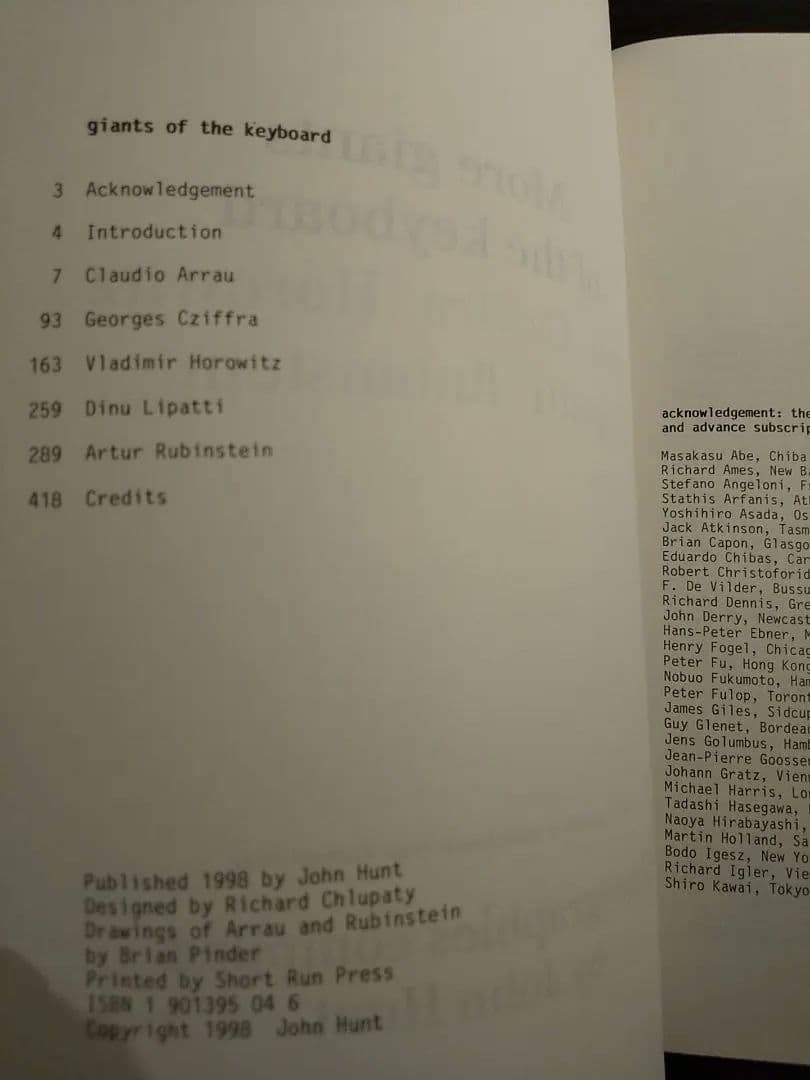 洋書「鍵盤楽器界の巨匠たち」「続・鍵盤楽器界の巨匠たち」編集= ジョン・ハント