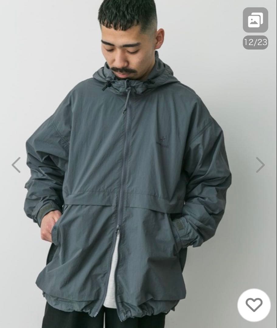 【ヨセウエ】Doors別注 peak グレー ナイロンジャケット