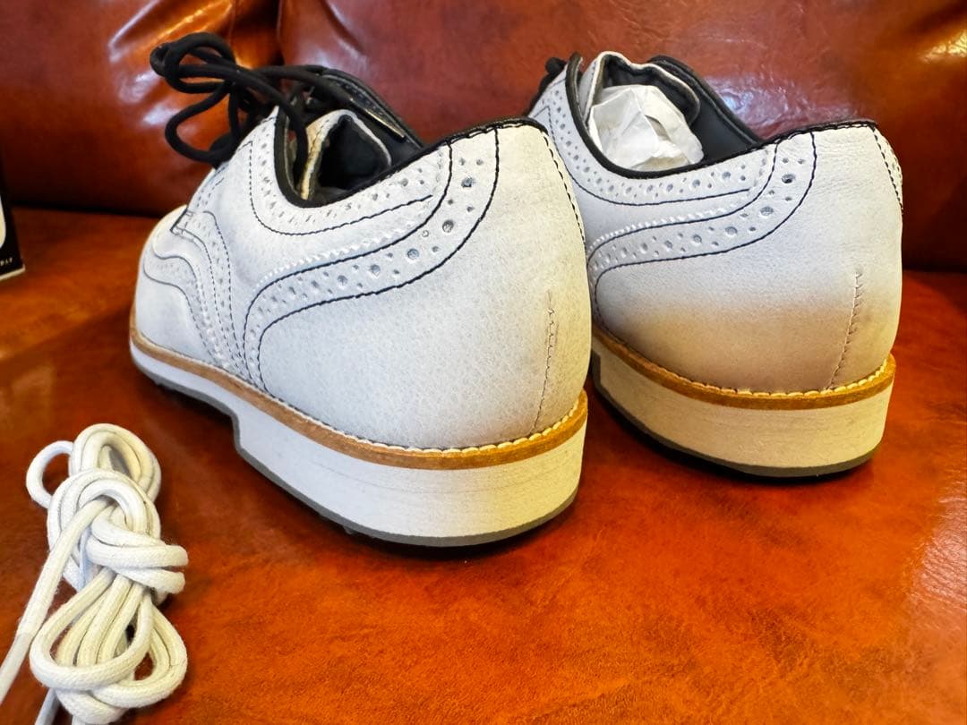 FootJoy ホワイト 26.5センチ ゴルフシューズ　レザーウイングチップ