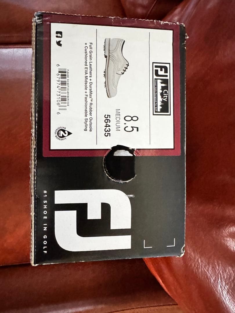 FootJoy ホワイト 26.5センチ ゴルフシューズ　レザーウイングチップ