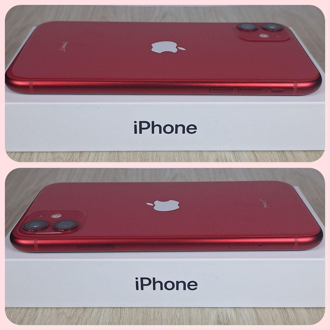 iPhone 11 128GB レッド SIMフリー バッテリー新品100%