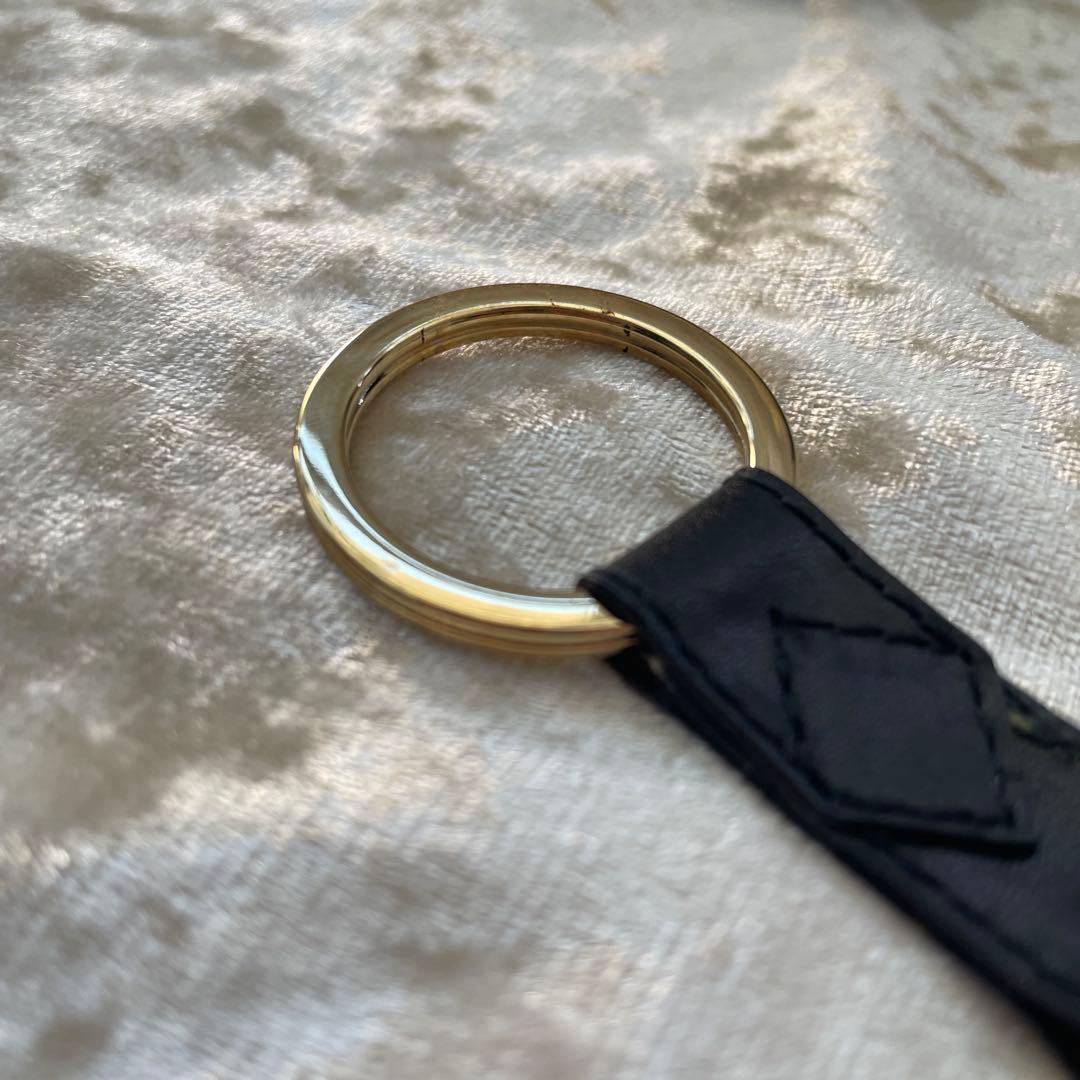 未使用品 イタリア製 サルヴァトーレフェラガモ キーリング ガンチーニ ブラック