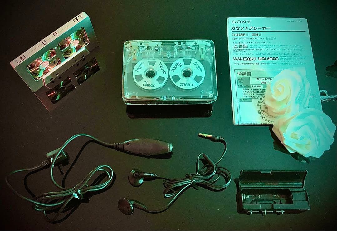 カセットウォークマンSONY WM-EX677透明カバー「整備済み、完動超美品」