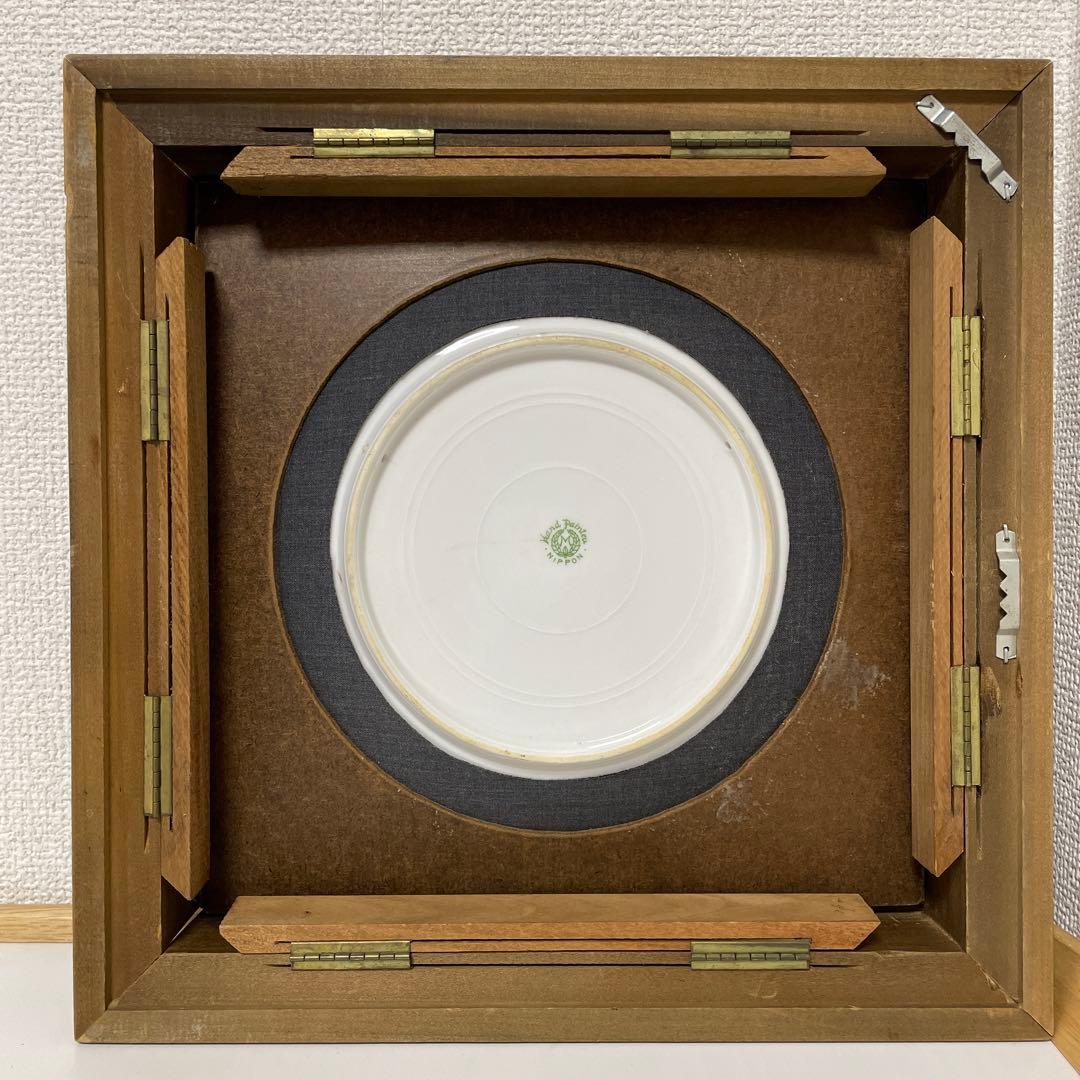 ◇額装済み・湖畔の風車・１９２１年・米国輸出・オールドノリタケ・