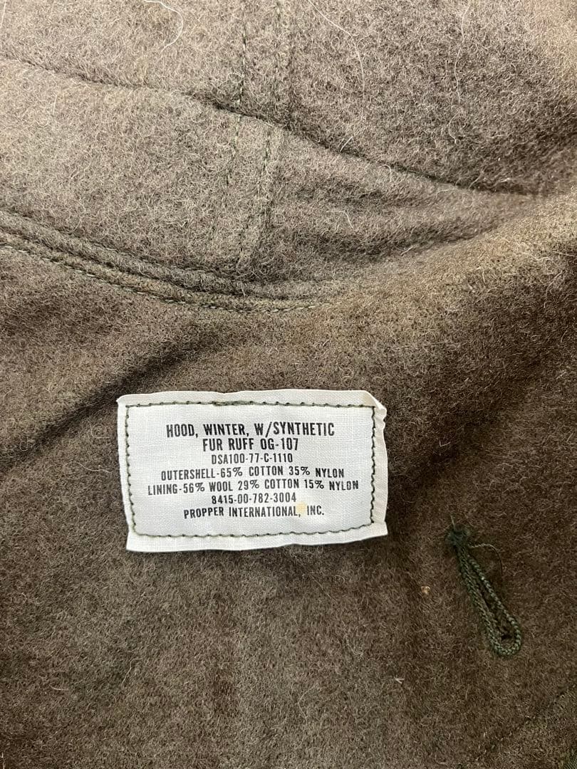 DEAD STOCK 米軍実物 70s M65 フィッシュテール フルセット L