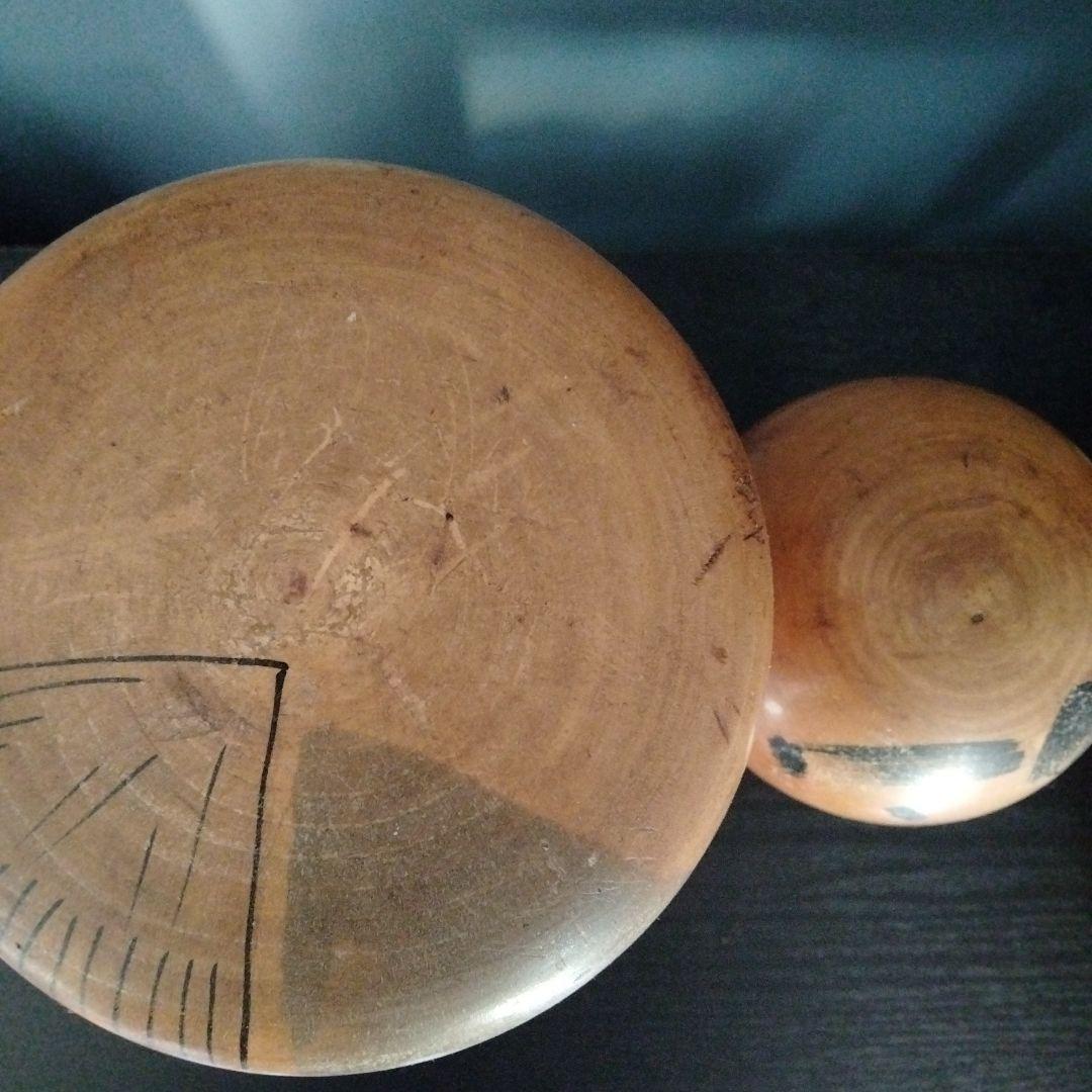 木製こけし 大小2体セット