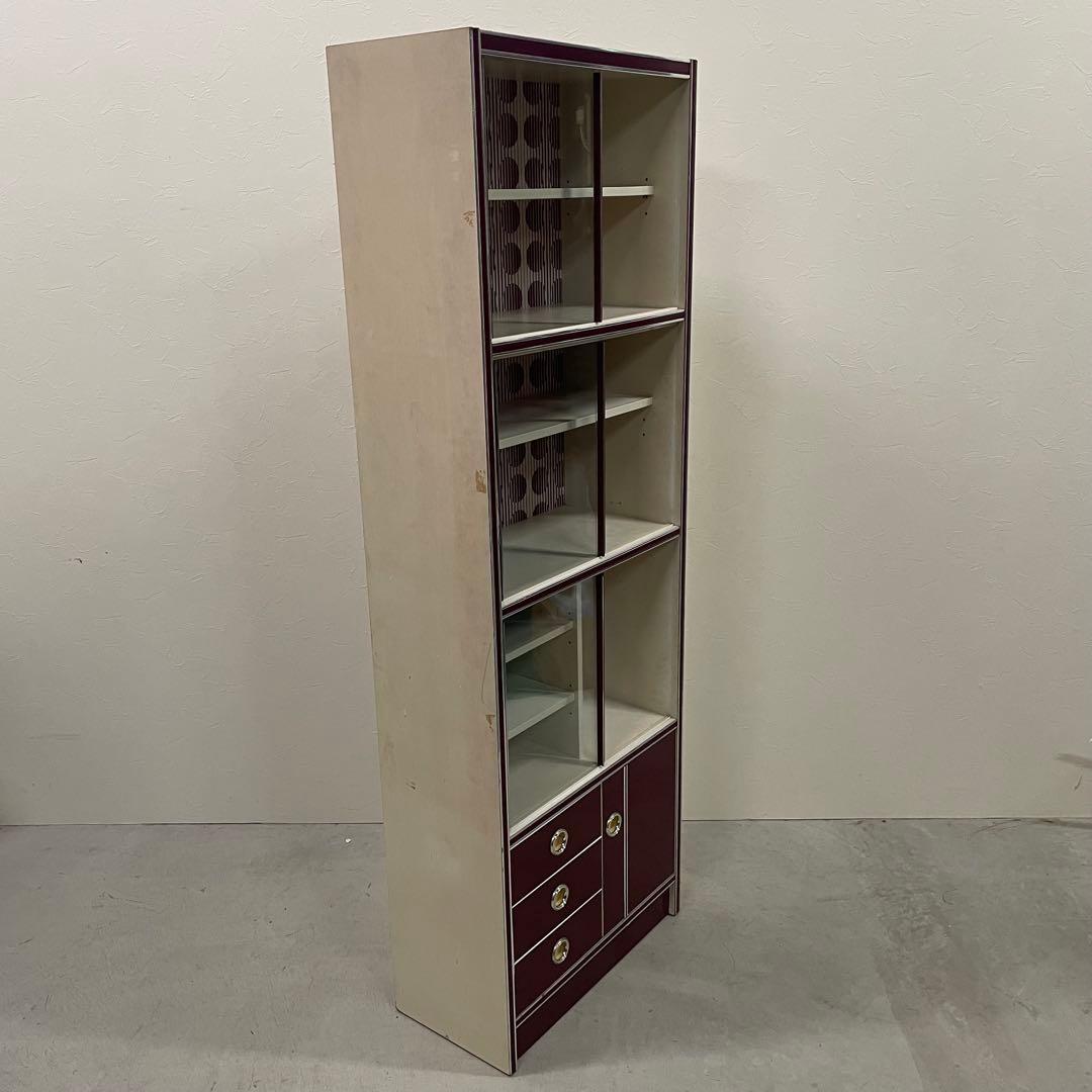 レトロポップ アンティーク 食器棚 飾り棚 昭和家具 古家具