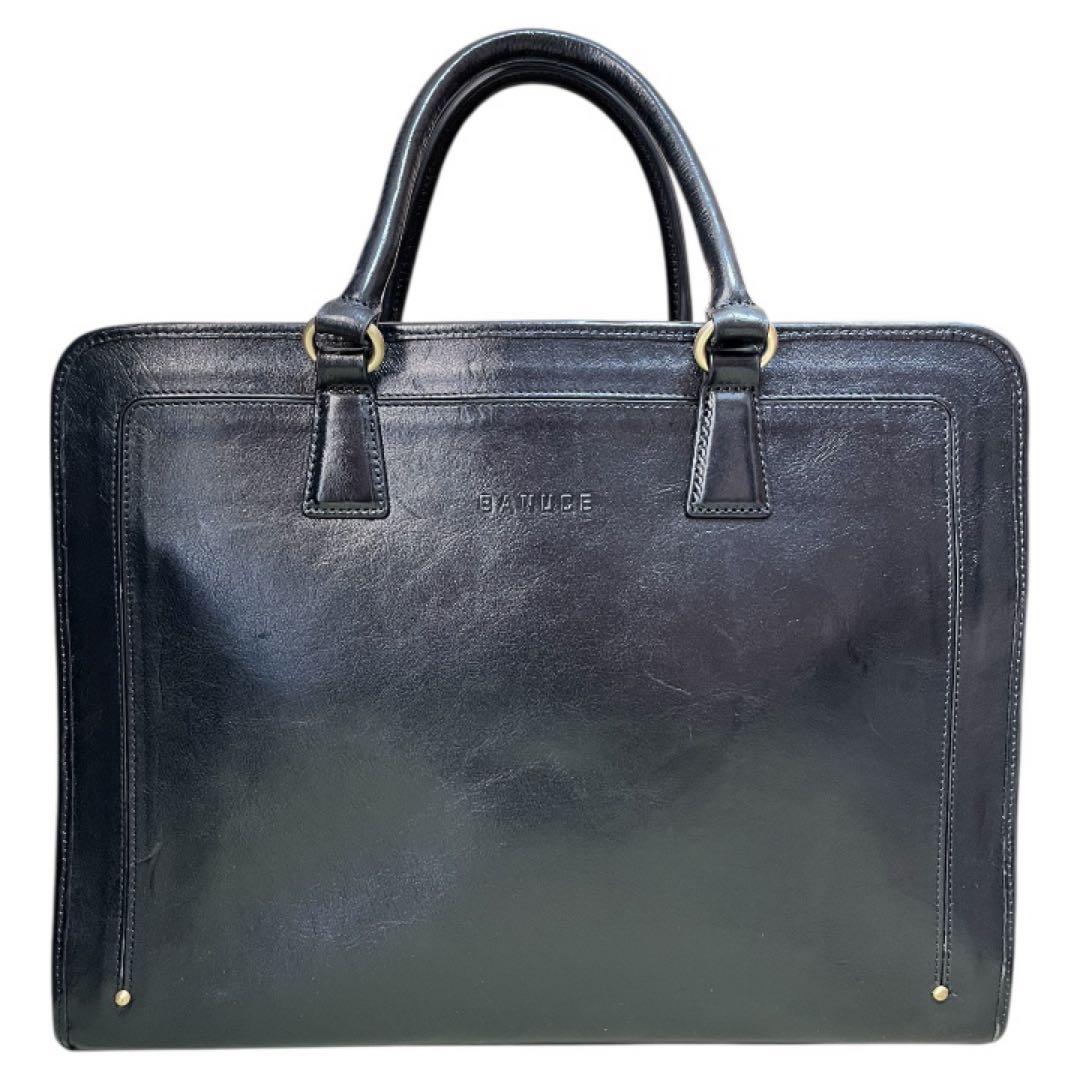 【美品】[BANUCE] ビジネスバッグ メンズ 本革（イタリア皮）