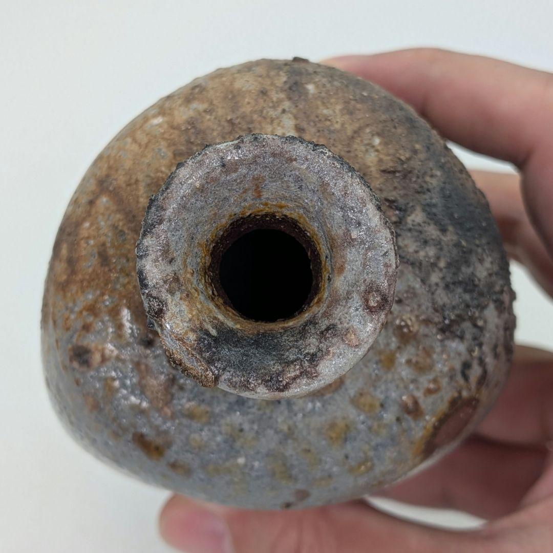 本山和泉 備前焼 窯変徳利 共箱栞 とっくり 酒器 食器 一輪挿し花入 花瓶