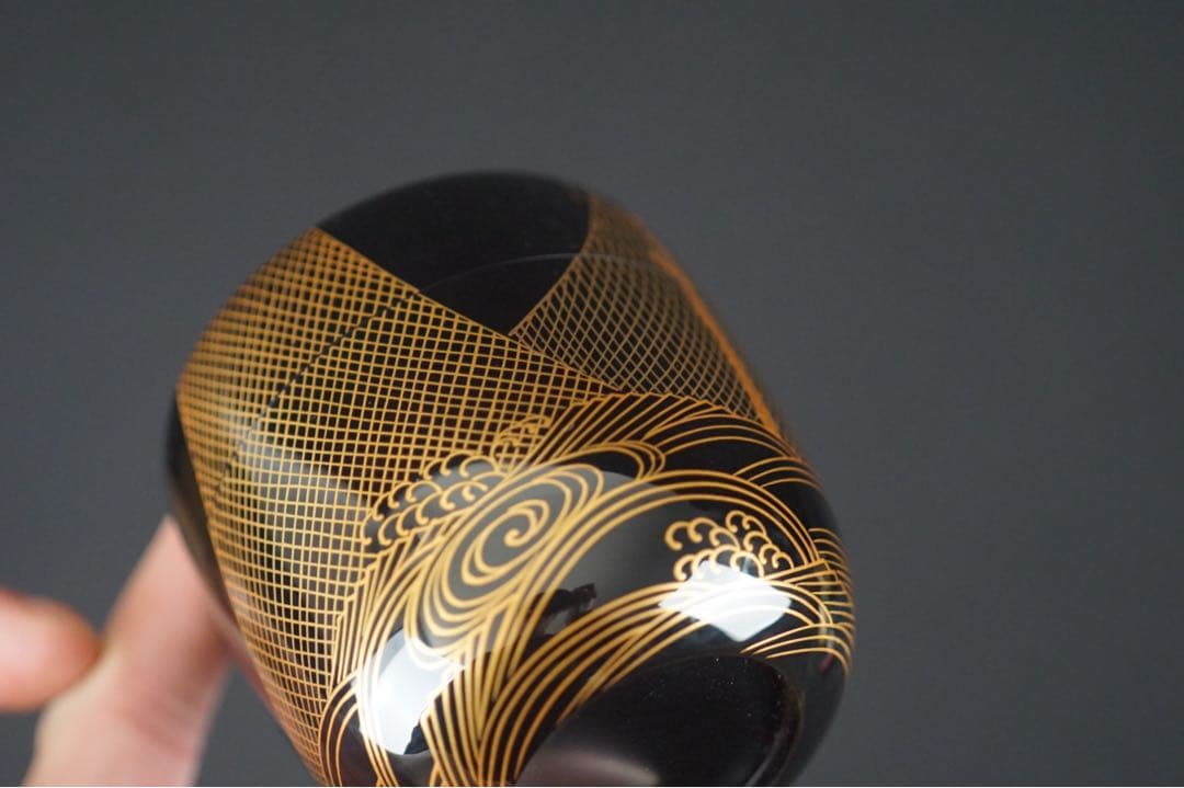 鈴木光入 造 干網蒔絵 大棗 共箱 共布 茶道具