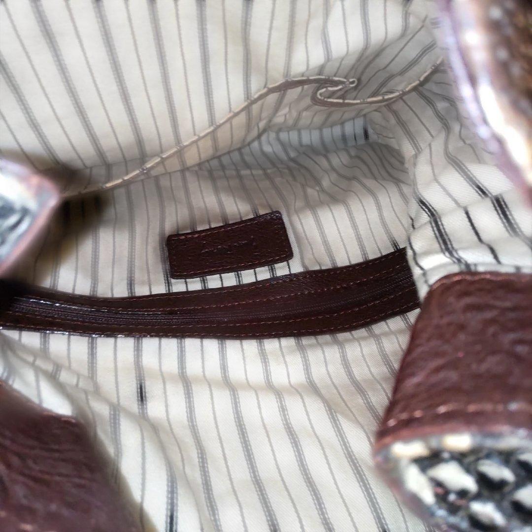 専用☆セール男女兼用☆高級皮革パイソン２wayショルダーバック試着程度の保管品