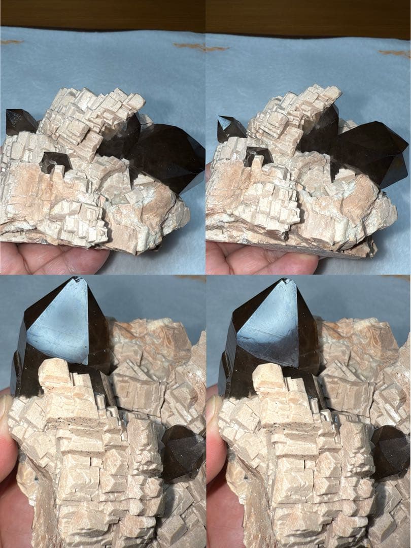 マスタークリスタル 完全天然物 山東省産モリオン ピンクカリ長石 造形美 原石