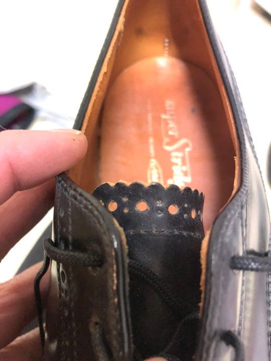 ヴィンテージ60年代シェルコードバン数回使用程度良　ウィングチップ革靴　10D