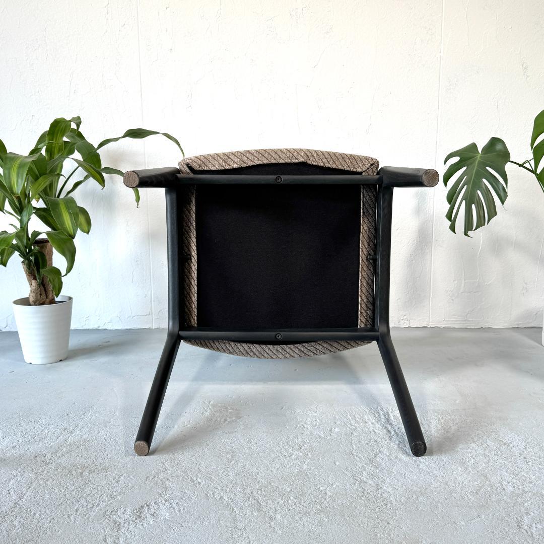 ①美品 ナガノインテリア DC354 ダイニングチェア 張座 ハンギング機能