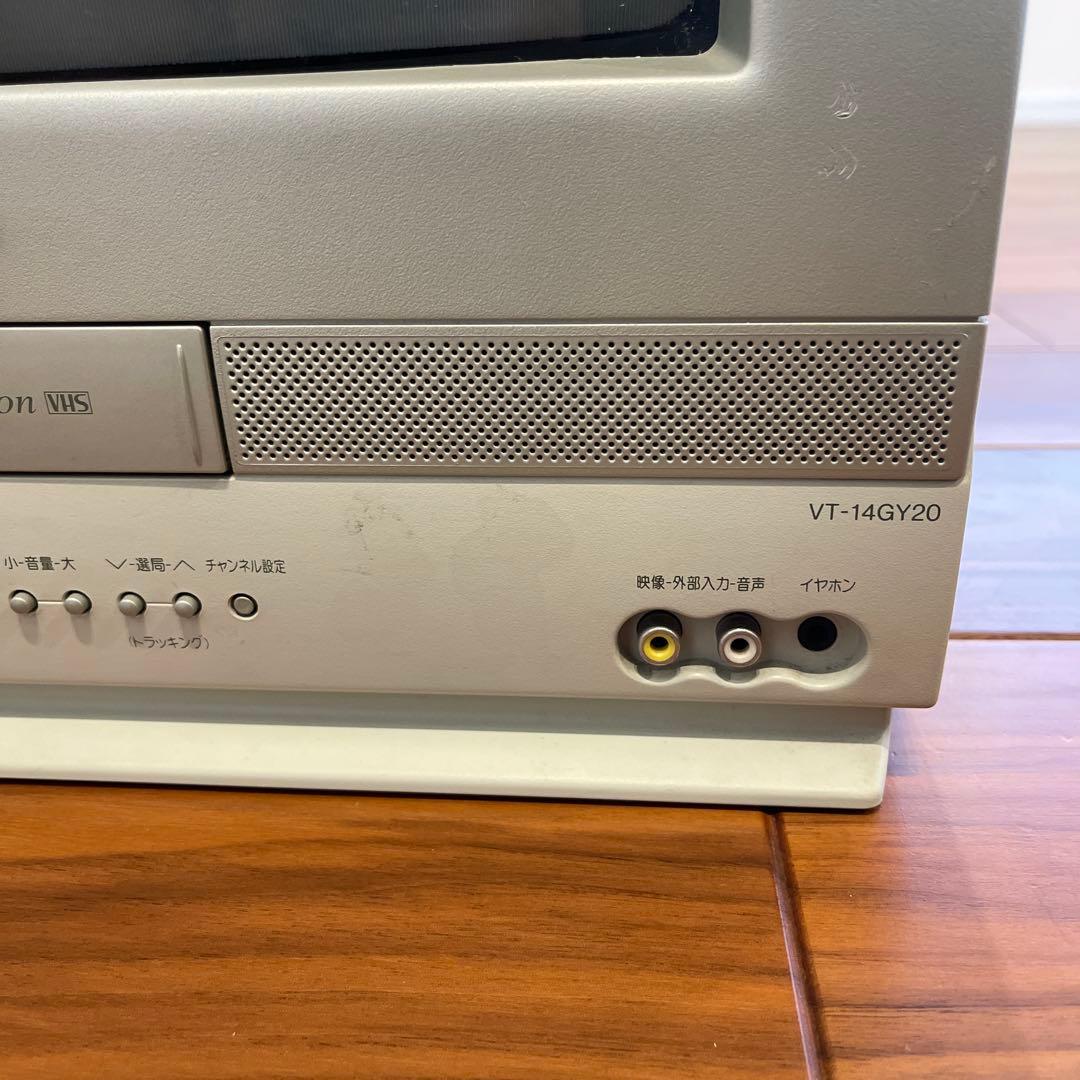 【動作品】SHARP ブラウン管テレビ VHS一体型 VT-14GY20 レトロ
