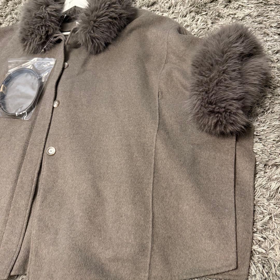 スナイデル　snidel ファー付きミドルケープコート