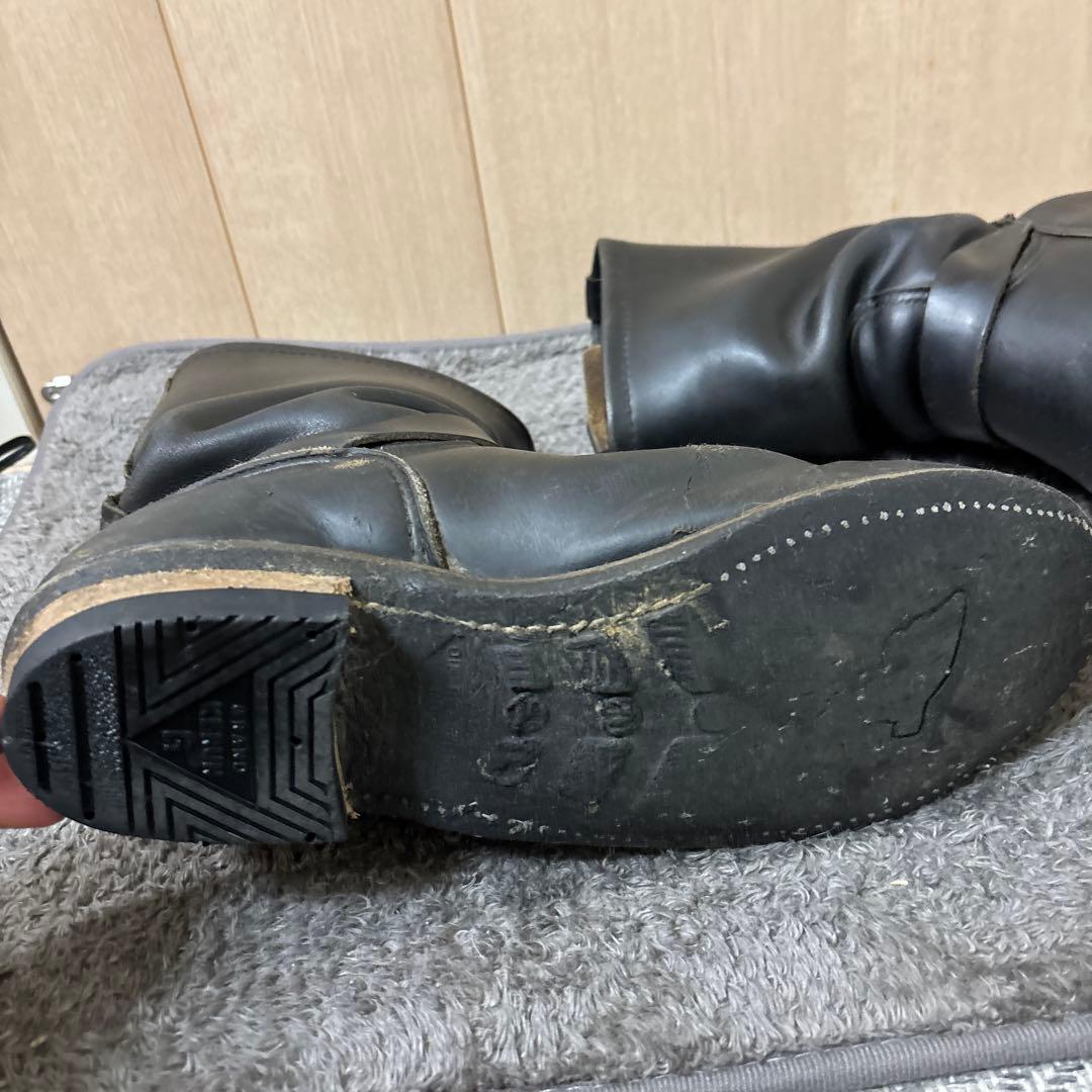 REDWING レッドウィング　エンジニアブーツ　ブラック　ソール交換済み