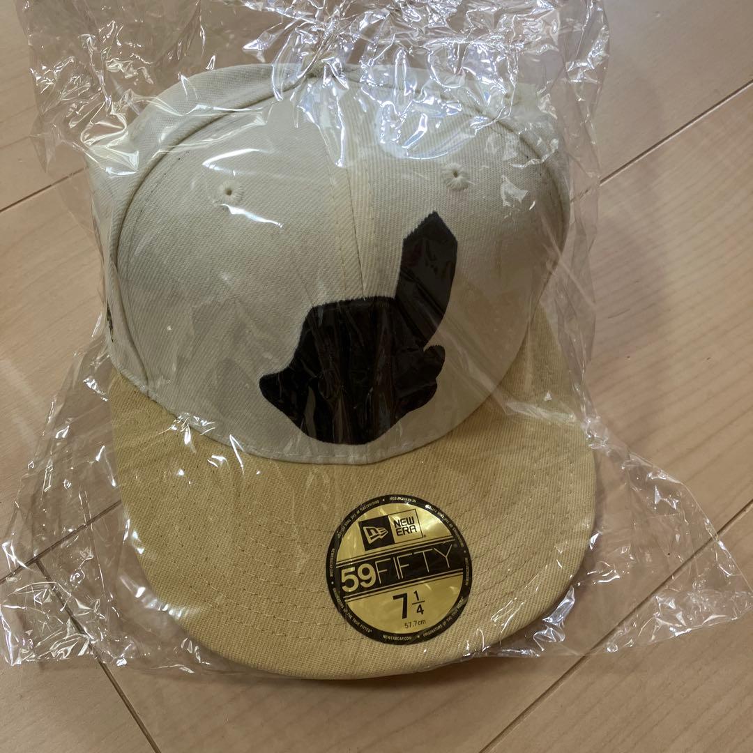 ニューエラ　インディアンズ　チャンピオン記念　オフホワイト帽子