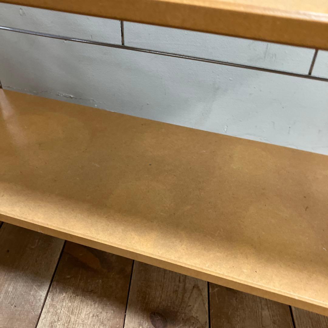 A-2 昭和レトロ ヴィンテージ アイアンラック 2段 シェルフ メタルフレーム