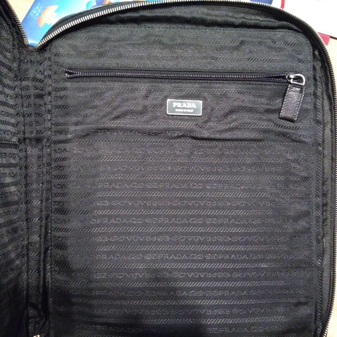【希少】PRADA 本革サフィアーノレザーブリーフケース