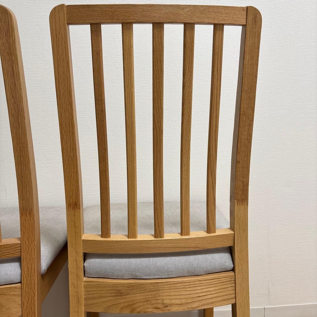美仁衣 　IKEA エーケダーレン　ダイニングチェア 木製 グレー　2脚