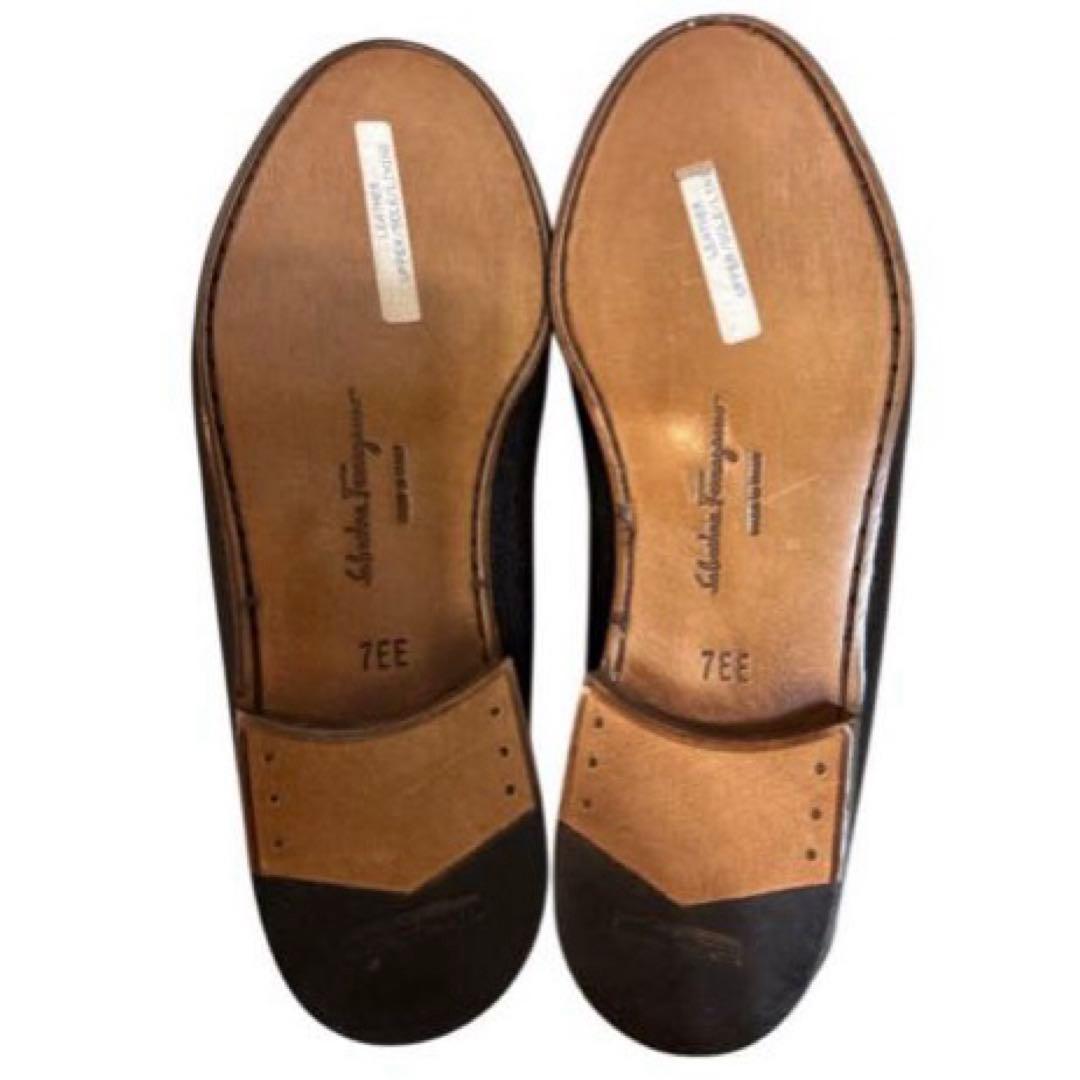 未使用級✨Salvatore Ferragamo ローファーブラウン7EE25㎝