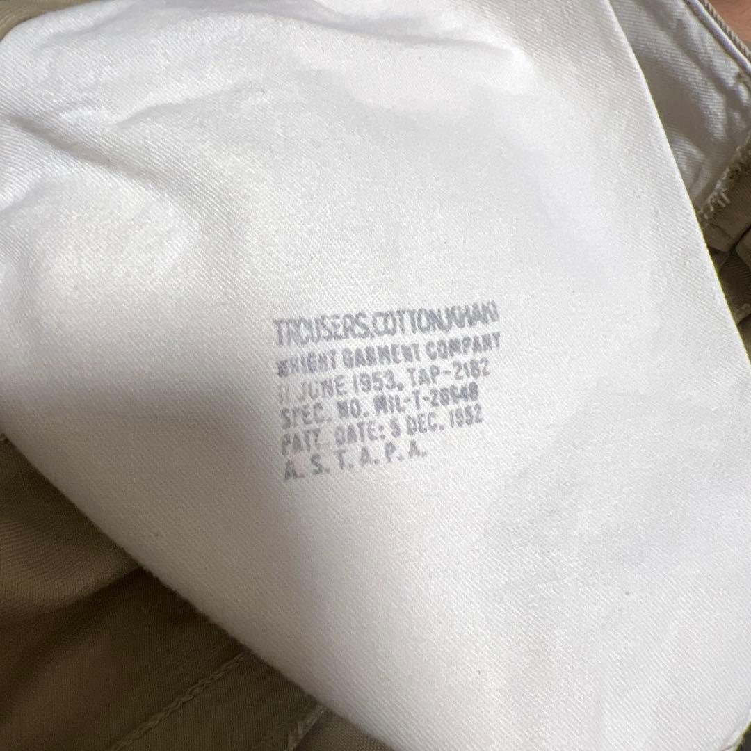 U.S.ARMY M-45 45カーキ　チノパンツ　50s 31×35