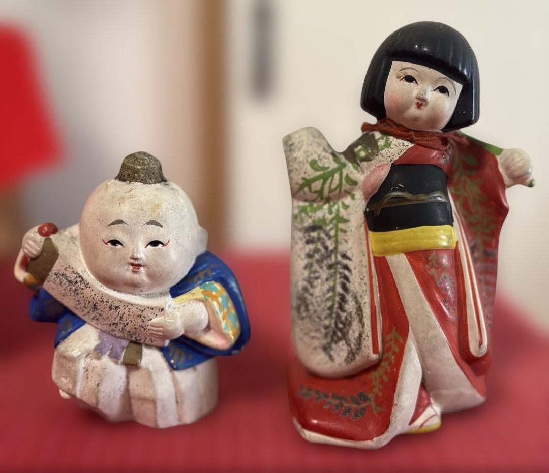 60年以上前のお雛様二段飾り