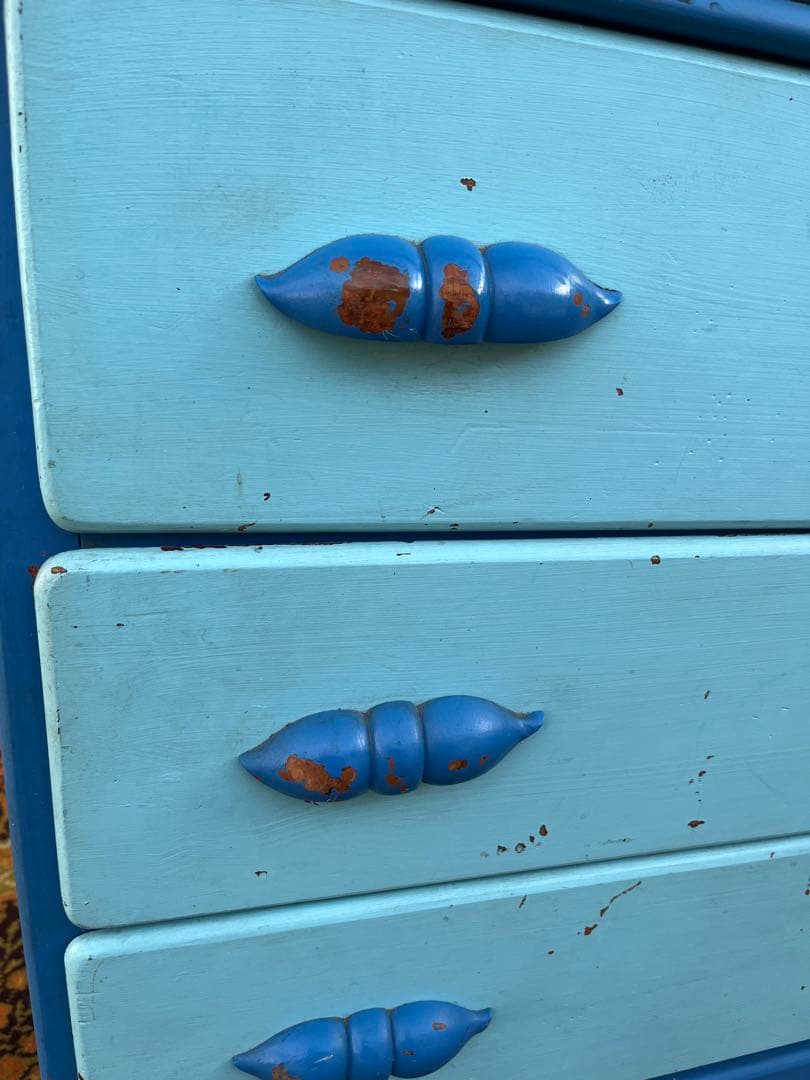 ブルー チェスト インテリア アンティーク ビンテージ ヴィンテージ 箪笥