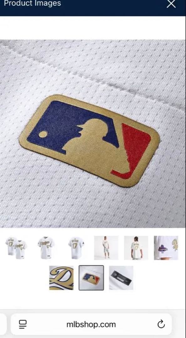 新品 未開封 ドジャース 大谷翔平 17番 ゴールド ユニフォーム メンズ　S