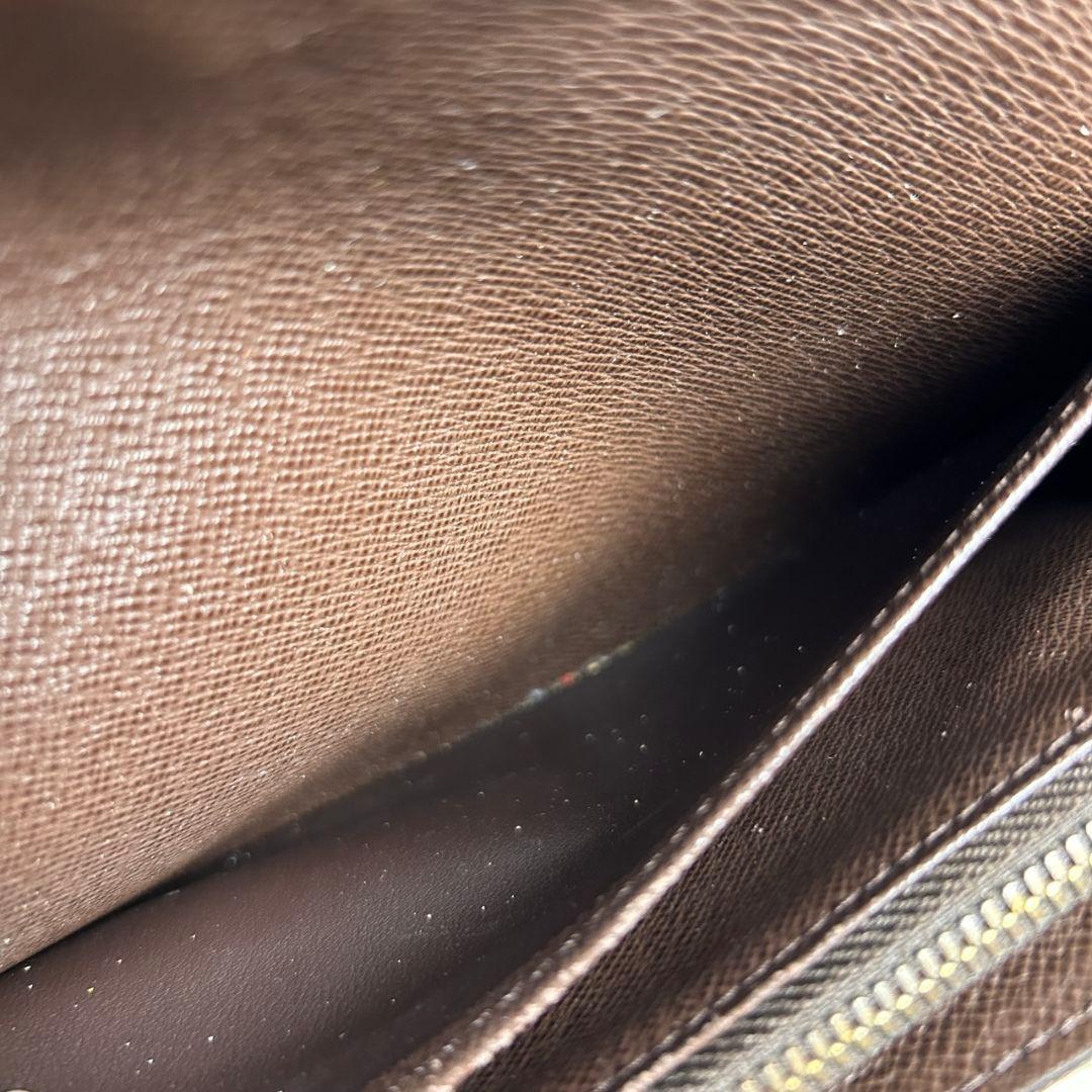 【美品】ルイ ヴィトン ダミエ ポルトフォイユ サラ イニシャルあり長財布